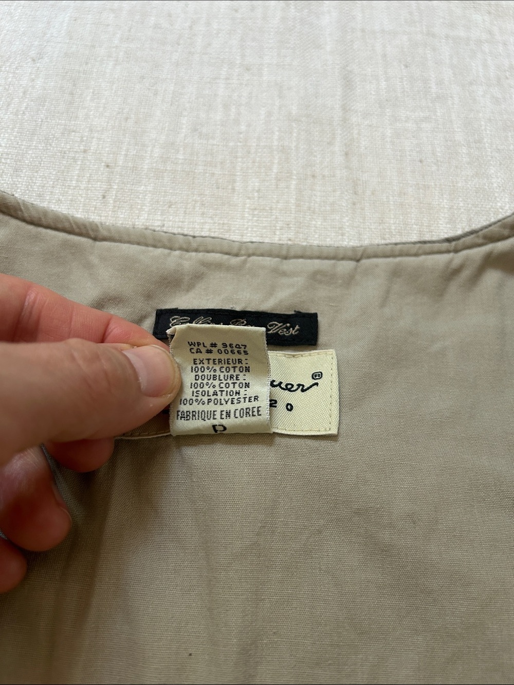 Eddie Bauer Collins Bay Vest Women's S Taupe Quilted Zip-Front Outdoor Corduroy - Picture 7 of 11